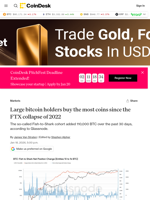 Fish to shark holders accumulate at fastest pace since the FTX collapse