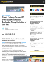 Bitunix Exchange Secures ISO 27001:2022 Certification, Reinforcing Strong Protection of User Data