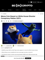 Meme Coin on White House Shooter ‘Cole Allen’ Rallies 300%