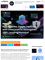 Ripple News: Ripple Partners with Immunefi to Strengthen XRPL Lending Protocol | Live Bitcoin News