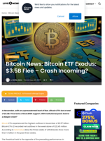 Bitcoin News: Bitcoin ETF Exodus: $3.5B Flee - Crash Incoming? | Live Bitcoin News