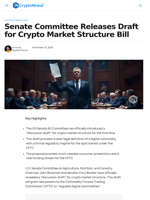 Senate Committee Releases Draft for Crypto Market Structure