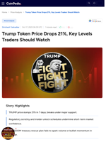 Trump Token Price Drops 21%, Key Levels Traders Should Watch