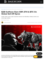 $2B Outflows Slam XRP, ETH & BTC On Global Sell-Off Spree - DailyCoin