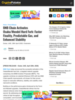 BNB Chain Activates Osaka/Mendel Hard Fork: Faster Finality, Predictable Gas, and Enhanced Stability