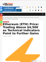 Ethereum (ETH) Price: Trading Above $4,500 as Technical Indicators Point to Further Gains - The Crypto News Wire