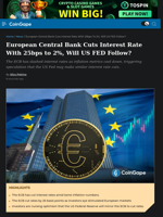 European Central Bank Cuts Interest Rate With 25bps to 2%, Will US FED Follow?