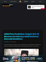 AVAX Price Prediction: Targets $14-15 Recovery by February Amid Technical Oversold Conditions - Blockchain.News