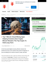 Top 7 Bitcoin Cloud Mining Apps Helping Investors Earn Crypto: Bitcoin Remains The Top Crypto To Hold Long Term - NullTX