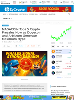 MAGACOIN Tops 5 Crypto Presales Now as Dogecoin and Arbitrum Generate Maximum Hype