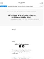XRP or Ondo: Which Crypto to Buy for $5,000 and Hold for 2030? 