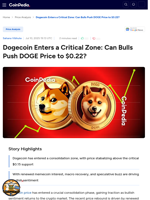 Dogecoin Enters a Critical Zone: Can Bulls Push DOGE Price to $0.22?