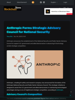 Anthropic Forms Strategic Advisory Council for National Security - Blockchain.News