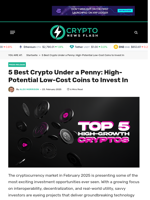 5 Best Crypto Under a Penny: High-Potential Low-Cost Coins to Invest In - Crypto News Flash