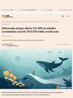 Ethereum surges above $3,300 as whales accumulate nearly 1M ETH while retail exits - AMBCrypto