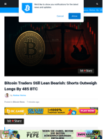 Bitcoin Traders Still Bearish: Shorts Beat Longs By 485 BTC