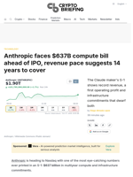 Anthropic faces $637B compute bill ahead of IPO, revenue pace suggests 14 years to cover