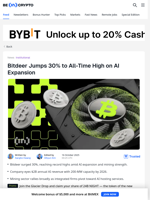 Bitdeer Jumps 30% to All-Time High on AI Expansion - BeInCrypto