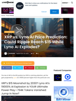 XRP vs. Lyno AI Price Prediction: Could Ripple Reach $15 While Lyno AI Explodes? | Live Bitcoin News