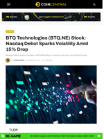 BTQ Technologies (BTQ.NE) Stock: Nasdaq Debut Sparks Volatility Amid 15% Drop