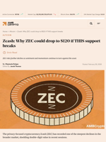 Zcash: Why ZEC could drop to $120 if THIS support breaks - AMBCrypto