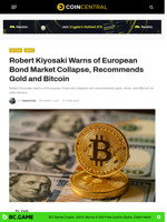 Robert Kiyosaki Warns of European Bond Market Collapse, Recommends Gold and Bitcoin - CoinCentral