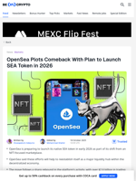 OpenSea Announces SEA Token Details and Launch Date