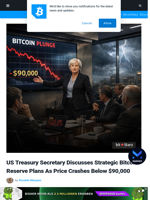 US Treasury Secretary Discusses Strategic Bitcoin Reserve Plans As Price Crashes Below $90,000 | Bitcoinist.com