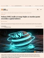 Solana [SOL] stalls at range highs as market panic overrides capital inflows - AMBCrypto
