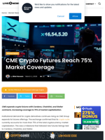 Crypto News: CME Crypto Futures Reach 75% Market Coverage | Live Bitcoin News