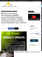 Bitmine Immersion Technologies (BMNR) Announces ETH Holdings Reach 5.42 Million Tokens, and Total Crypto and Total Cash Holdings of $11.6 Billion
