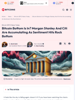 Bitcoin Bottom Is In? Morgan Stanley And Citi Are Accumulating As Sentiment Hits Rock Bottom - 99Bitcoins