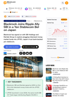 Blackrock Joins Ripple Ally SBI in a Yen Stablecoin Bet on Japan