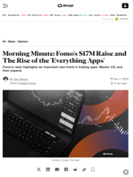 Morning Minute: Fomo's $17M Raise and The Rise of the 'Everything Apps' - Decrypt