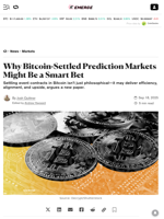 Why Bitcoin-Settled Prediction Markets Might Be a Smart Bet - Decrypt
