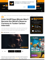 Peter Schiff Reiterates Anti-Bitcoin Stance In Interview