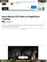 New Bitcoin ETF Bets on Nighttime Trading - U.Today