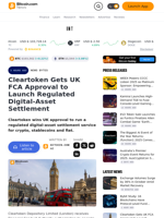 Cleartoken Gets UK FCA Approval to Launch Regulated Digital‑Asset Settlement – News Bytes Bitcoin News