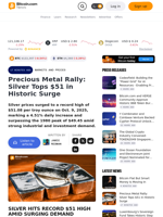 Precious Metal Rally: Silver Tops $51 in Historic Surge – Markets and Prices Bitcoin News