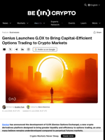 Genius Launches G.OX to Bring Capital-Efficient Options Trading to Crypto Markets
