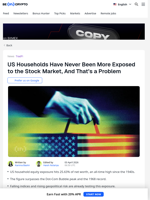 Why Record US Household Stock Exposure Is an Economic Risk