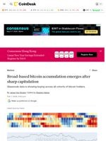 Bitcoin price analysis: BTC is seeing accumulation across all cohorts, according to Glassnode