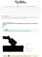 Voters trust Democrats over Republicans on economy for first time in decade