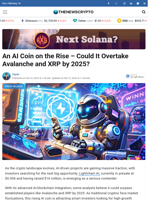 An AI Coin on the Rise – Could It Overtake Avalanche and XRP by 2025?