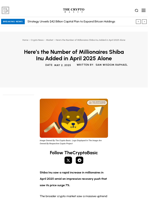 Here’s the Number of Millionaires Shiba Inu Added in April 2025 Alone