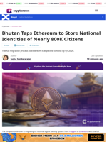 Bhutan Taps Ethereum to Store National Identities of 800K Citizens