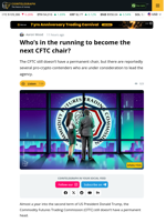 Who Will Run the CFTC and What Does It Mean for Crypto?
