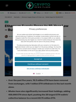 Ethereum Supply Drops to 10-Year Low — Bullish Signal for $3,000 ETH? - Crypto News Flash