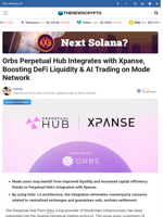 Orbs Perpetual Hub Integrates with Xpanse, Boosting DeFi Liquidity & AI Trading on Mode Network - TheNewsCrypto