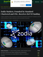 Zodia Markets, Founded by Standard Chartered and OSL, Receives $18 M Funding